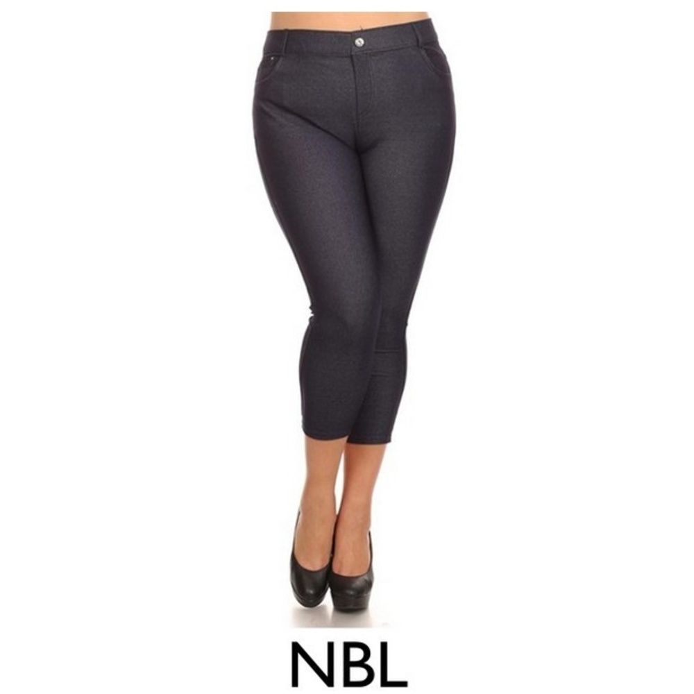 New! Capri Jegging, Faux Denim Legging in 6 Colors